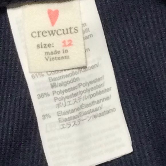 J Crew Size 12 Crewcuts Navy Velour Knit Cord-like Leggings - Picture 3 of 4